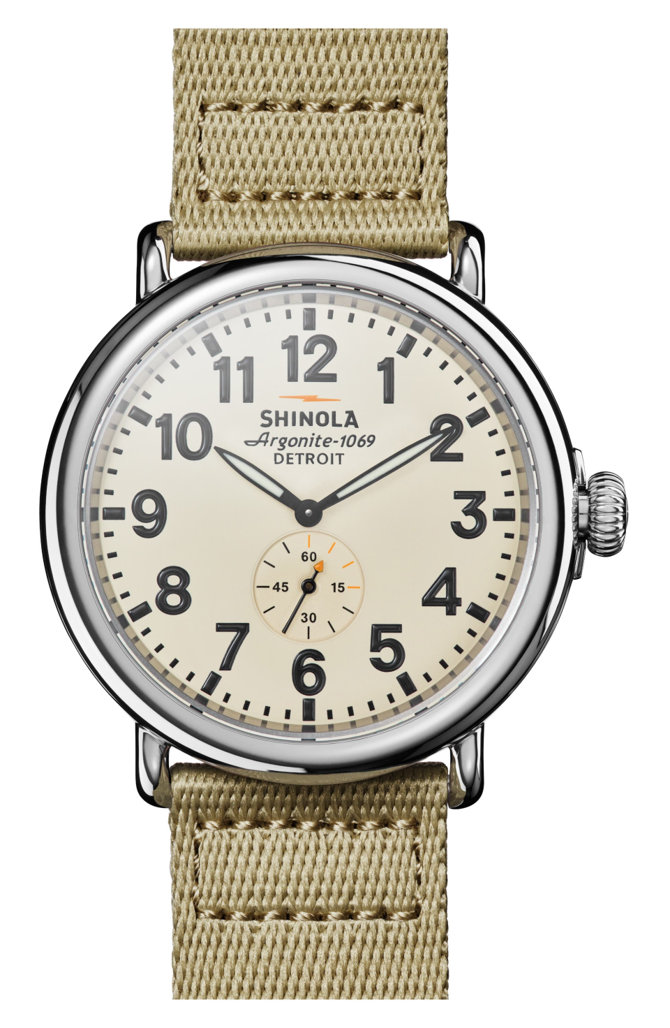 Shinola Runwell Sub Second Nylon Strap Watch, 47mm