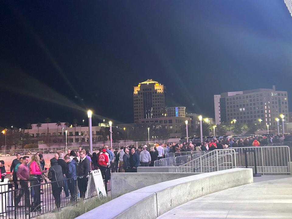 Line outside of the Las Vegas Sphere