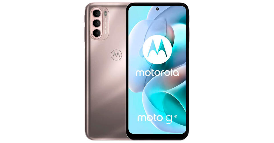 El Moto G41 de Motorola en color dorado - Imagen: Amazon México