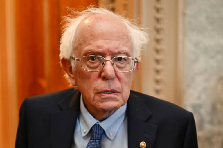 Le sénateur américain Bernie Sanders, à Washington, le 23 avril 2024 (Mandel NGAN)