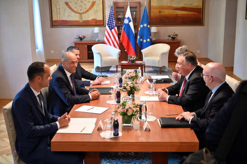 U.S. Secretary of State Pompeo arrives in Slovenia