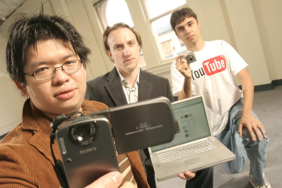 STEVE CHEN, CEO CHAD HURLEY and co-founder JAWED KARIM