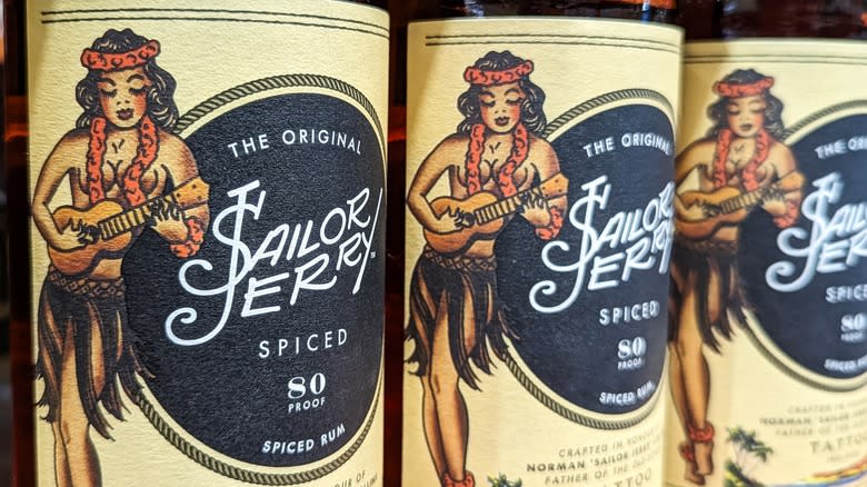 Sailor Jerry rum bottles