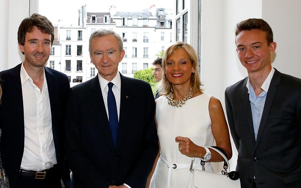 Bernard Arnault, owner of LVMH Luxury Group, and his family