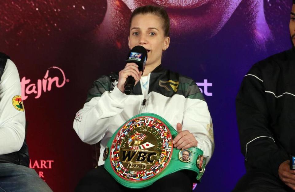 Germany’s Tina Rupprecht will face Seniesa ‘Super Bad’ Estrada on March 25 at the Save Mart Center for the WBA and WBC minimumweight world titles.