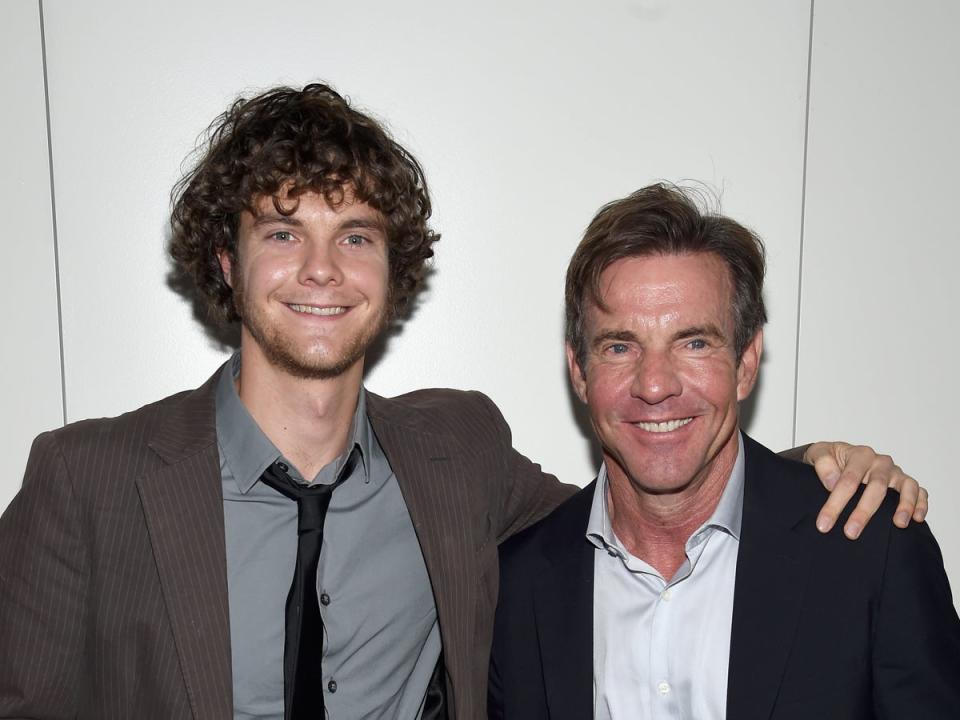 Jack Quaid with his dad Dennis (Getty Images)