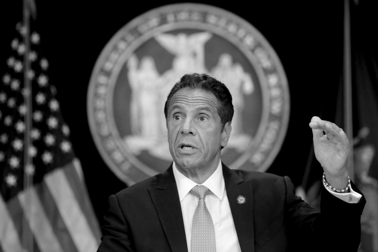 New York Governor Andrew Cuomo speaks during a daily briefing following the outbreak of the coronavirus disease (COVID-19) in Manhattan in New York City, New York on July 13, 2020. (Mike Segar/Reuters)