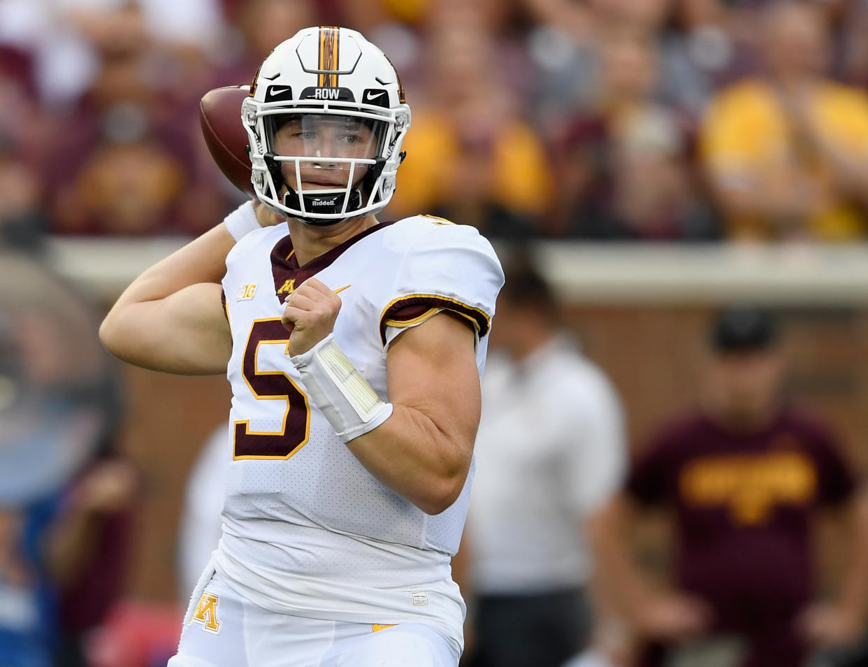 Minnesota true freshman walk-on quarterback Zack Annexstad received a call from Baker Mayfield, the only other walk-on true freshman to start at a major program, on the eve of his first game last week. (Getty Images)