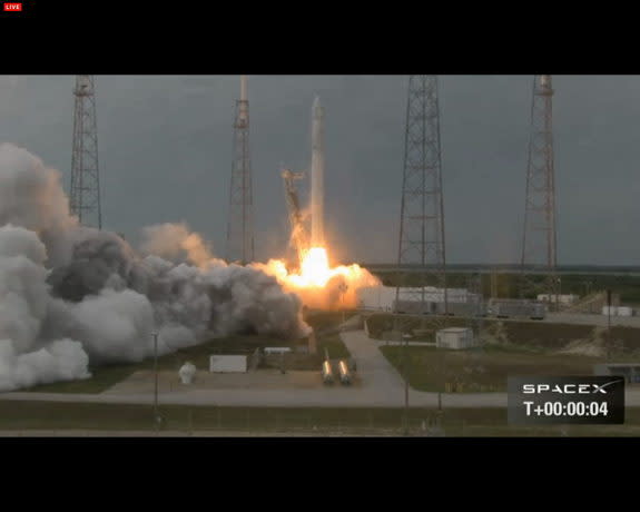 SpaceX's Falcon 9 launched the Dragon cargo capsule to the International Space Station on March 1, 2013, from Cape Canaveral, FL.