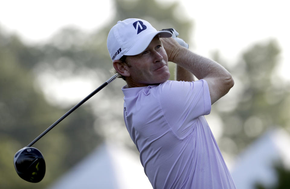 Brandt Snedeker shoots an 11-under 59 in the opening round of the Wyndham Championship. (AP Photo)