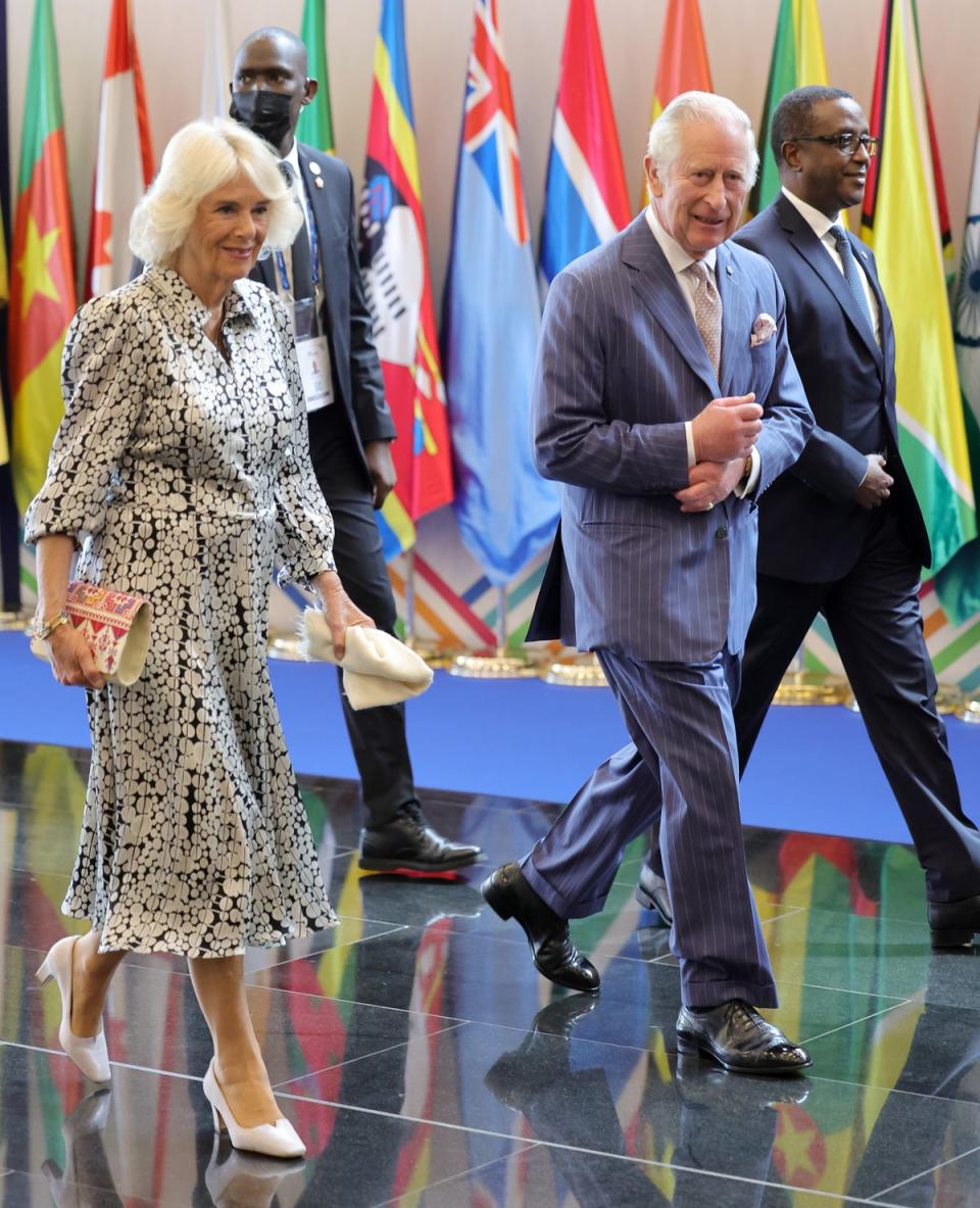 The Prince of Wales and the Duchess of Cornwall attend the Commonwealth Heads of Government Meeting (Chogm) opening ceremony at Kigali Convention Centre, Rwanda (Chris Jackson/PA) (PA Wire)