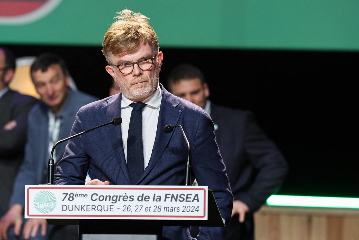 Marc Fesneau, ministre de l’agriculture, au Congrès de la FNSEA le 28 mars.