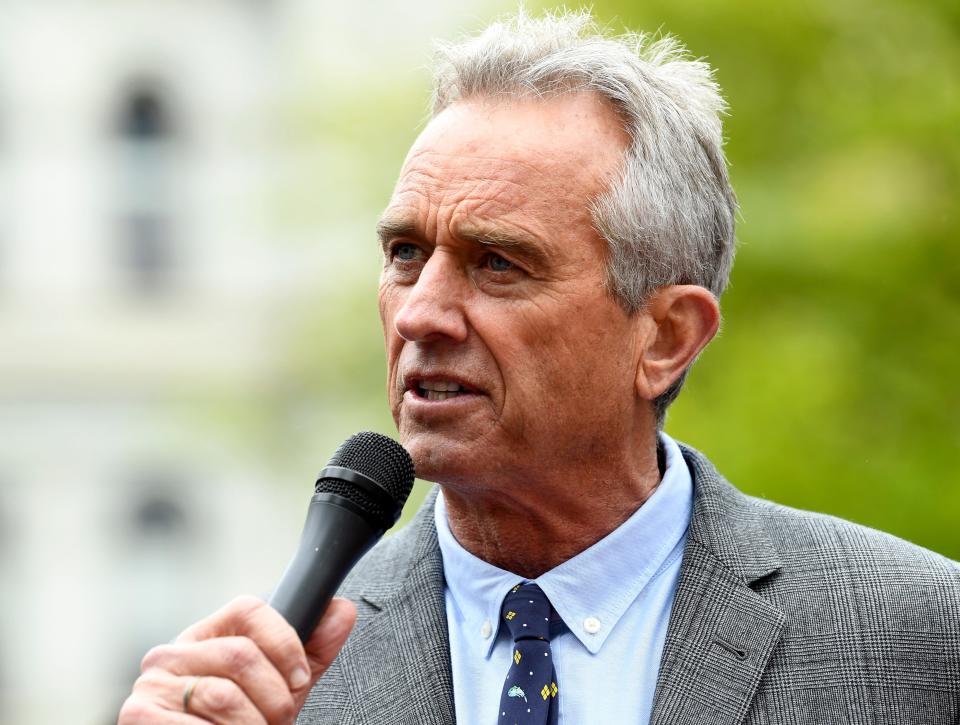 Attorney Robert F. Kennedy Jr. speaks at the New York State Capitol, May 14, 2019, in Albany, N.Y