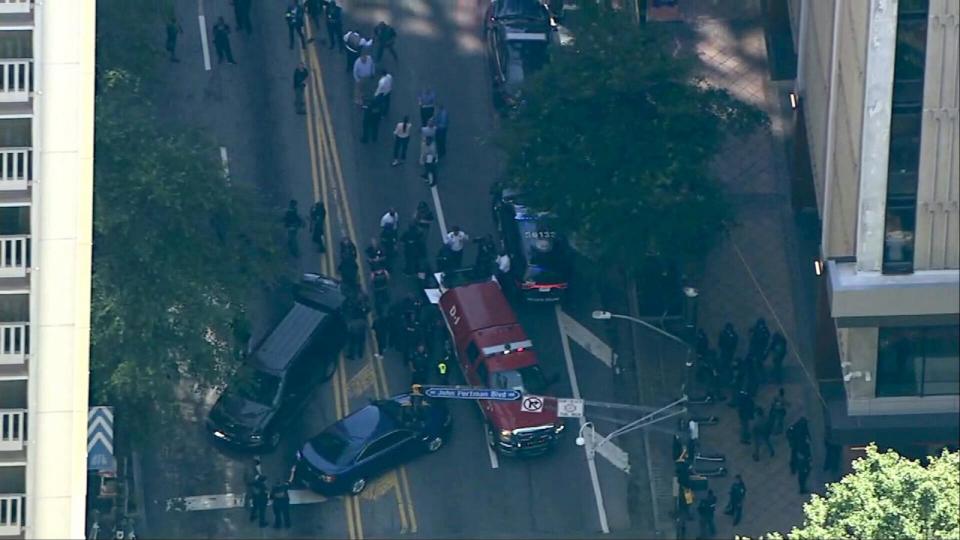 PHOTO: Police respond to a shooting, June 11, 2024, in Atlanta, Georgia. (WSB)