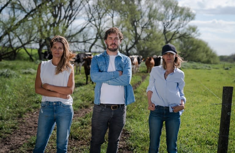 La segunda generación de los Antonutti. Aldo con Carla y Mariana