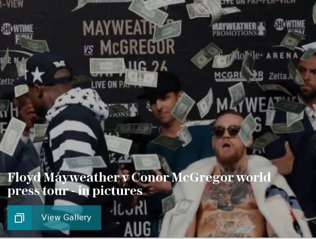 Floyd Mayweather v Conor McGregor world press tour - in pictures