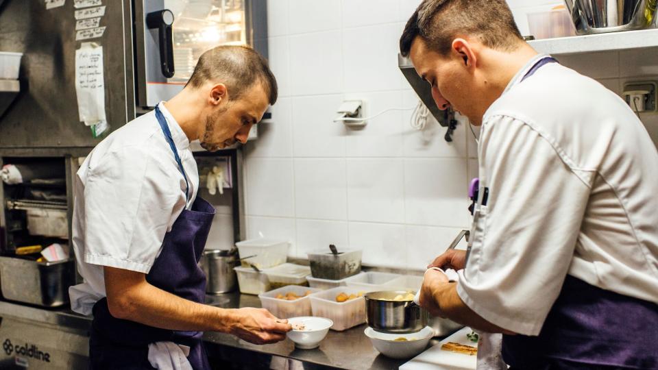 Chez La Vieille kitchen staff