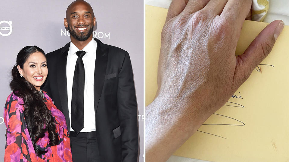 Vanessa Bryant has revealed her discovery of an unopened letter from her late husband Kobe, which she opened on her birthday this week. Pictures: Getty Images/Instagram/vanessabryant