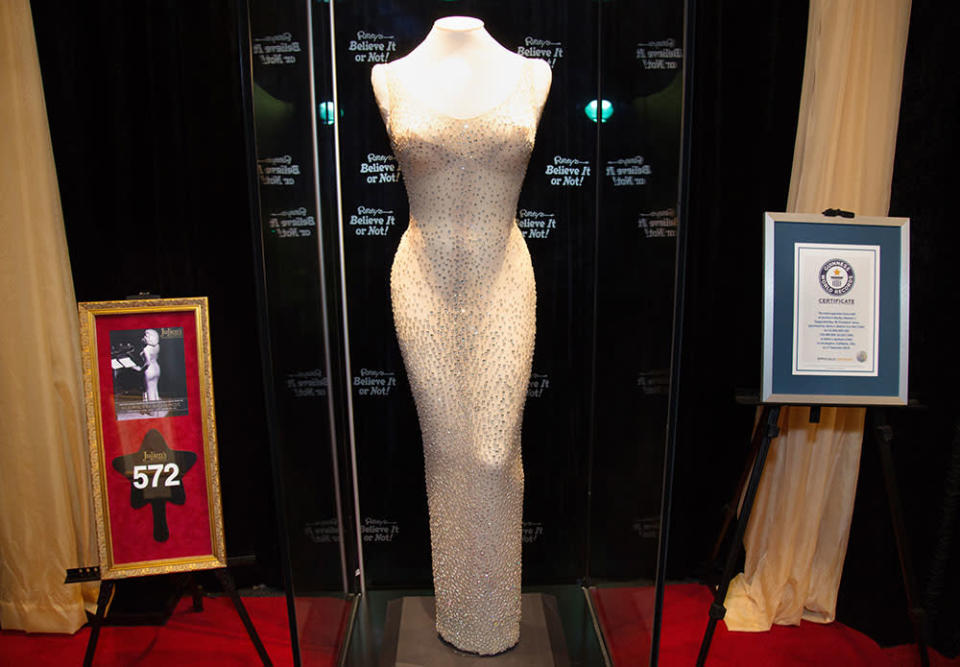 A look inside Monroe's dress at Ripley's Believe It or Not!  in 2018 - Credit: Liliane Lathan/Getty Images