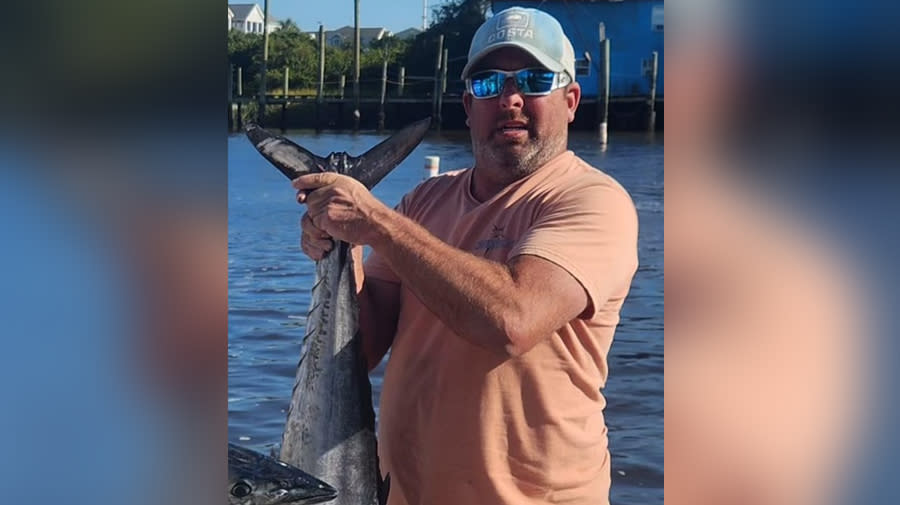 Missing fisherman Jeffrey Kale in a photo from the U.S. Coast Guard. Kale, 47, was last seen around 4 p.m. Saturday departing in a white 32-foot Cape Horn center-console boat the Southport Wildlife Boat Ramp in Brunswick County.