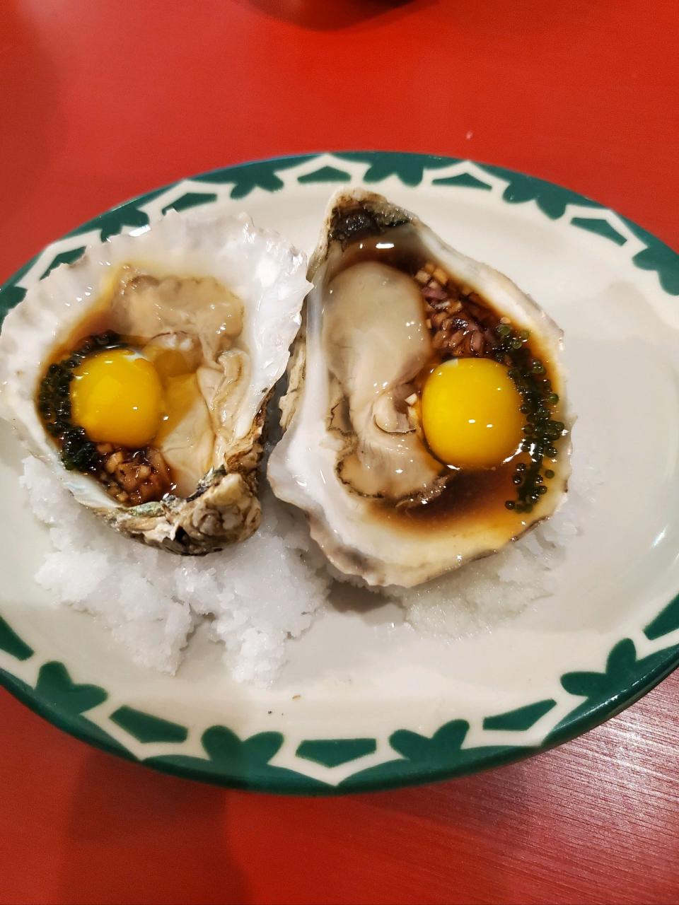 Adobo oysters at Neng Jr.'s in Asheville.