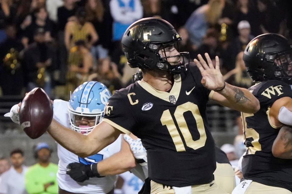 Having already announced that the Gasparilla Bowl will be his final game in a Wake Forest uniform, is quarterback Sam Hartman in, or does he have a foot out the door when it comes to game preparation?