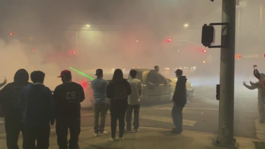 Four people were shot during street takeovers that happened in various parts of LA over the weekend.