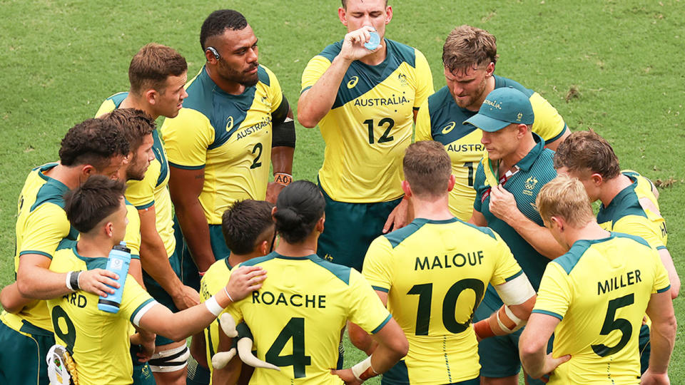 Australia's rugby sevens squad were given a formal warning over complaints about their flight home from Tokyo. Pic: Getty