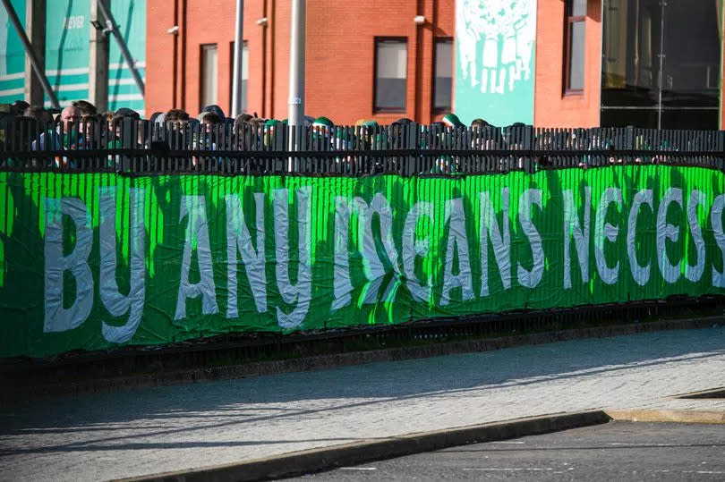 Hoops supporters brought colour, noise and clamour as the players arrived at Parkhead.