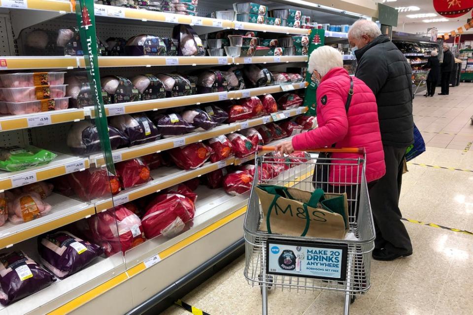 Sainsbury’s expects to sell more fresh turkeys this year than ever before, with plenty available, chief executive Simon Roberts said (Jacob King/PA) (PA Archive)