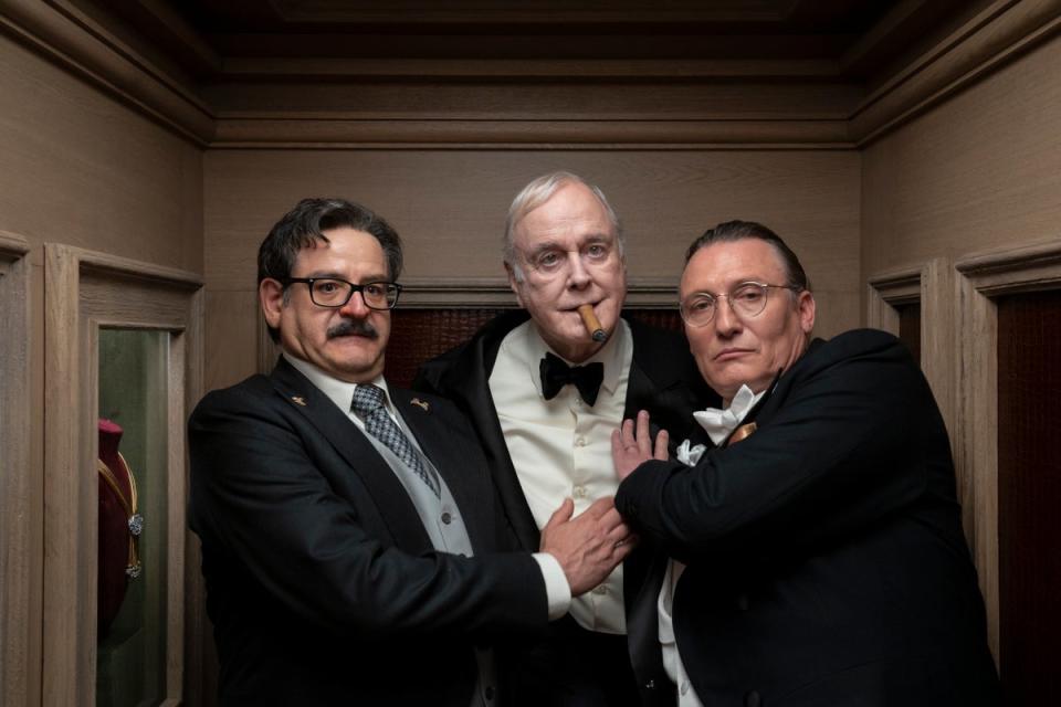 Fortunato Cerlino, John Cleese and Oliver Masucci in The Palace (M. Abramowska)