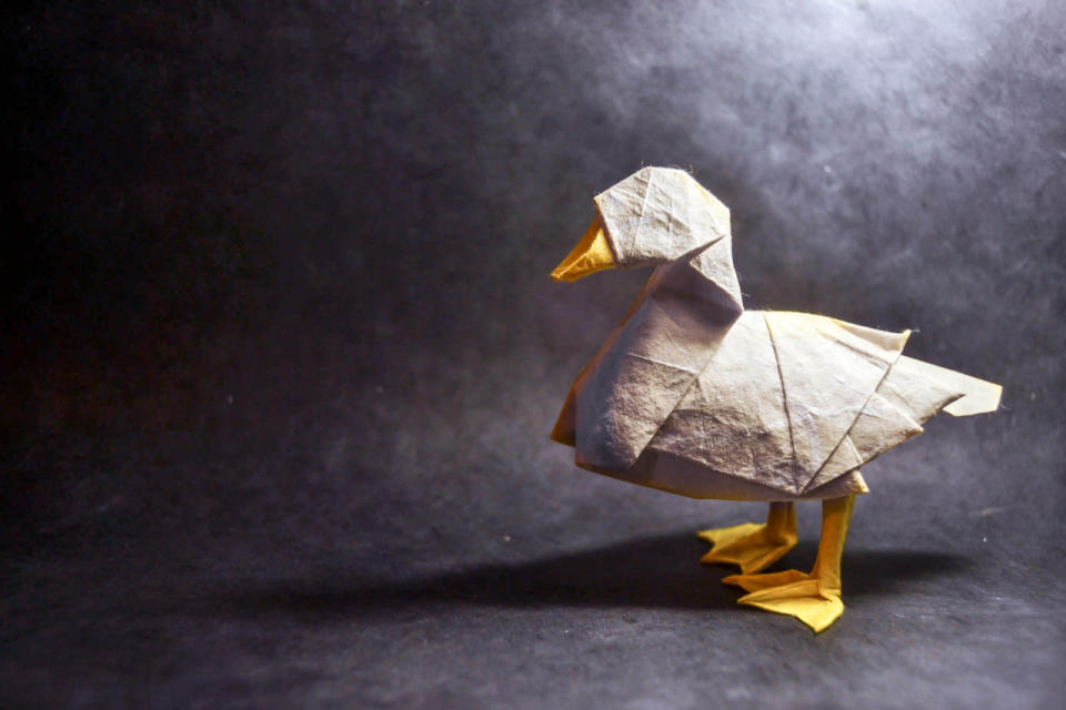 Simple designs like this duck are left around for people to find