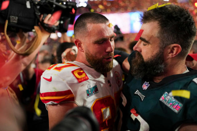 Jason Kelce Recalls 'Smuggling' Baby into Travis Kelce's Super Bowl