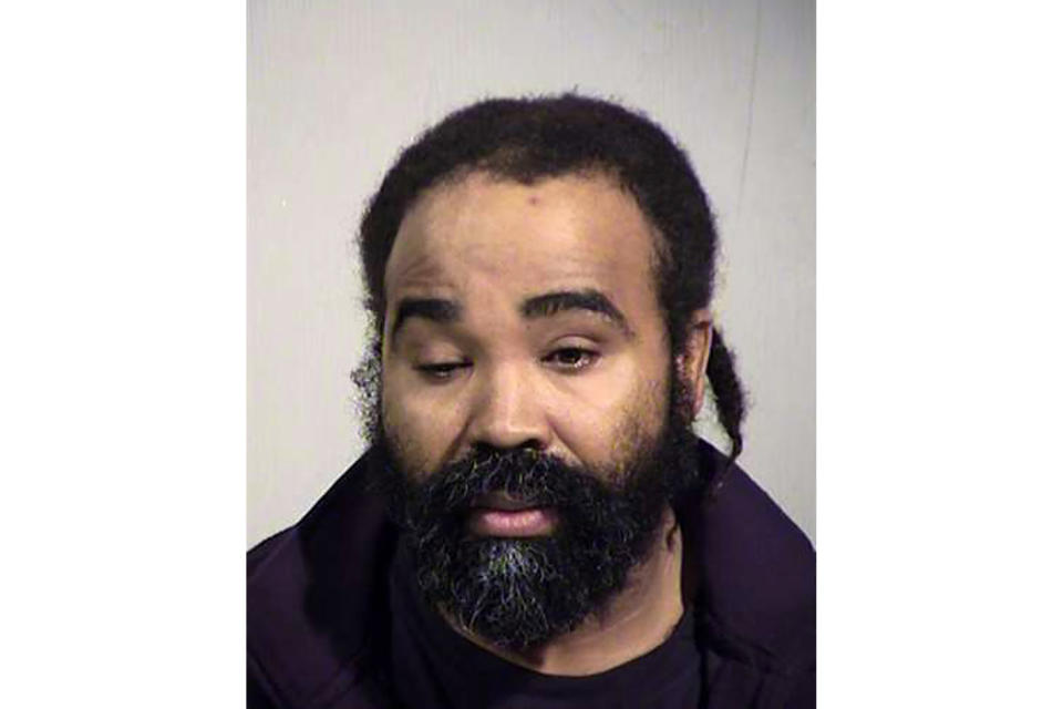 FILE - This undated photo provided by Maricopa County Sheriff's Office shows Nathan Sutherland, who is charged with sexually assaulting an incapacitated woman who later gave birth in 2018 at a long-term care facility in Phoenix. A judge on Monday, May 24, 2021, rejected Sutherland's bid to throw out DNA evidence that authorities say ties him to the sexual assault. Sutherland has pleaded not guilty to the charges. (Maricopa County Sheriff's Office via AP, File)
