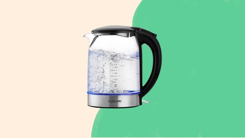 This fancy-looking kettle boils water in just five minutes.