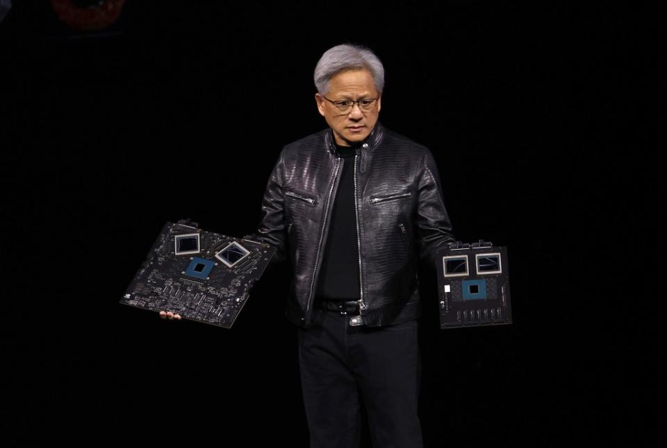 Nvidia said major customers, including Amazon, Alphabet’s Google, Meta Platforms, Microsoft, OpenAI, Oracleand Tesla, are expected to use the new chip. Getty Images