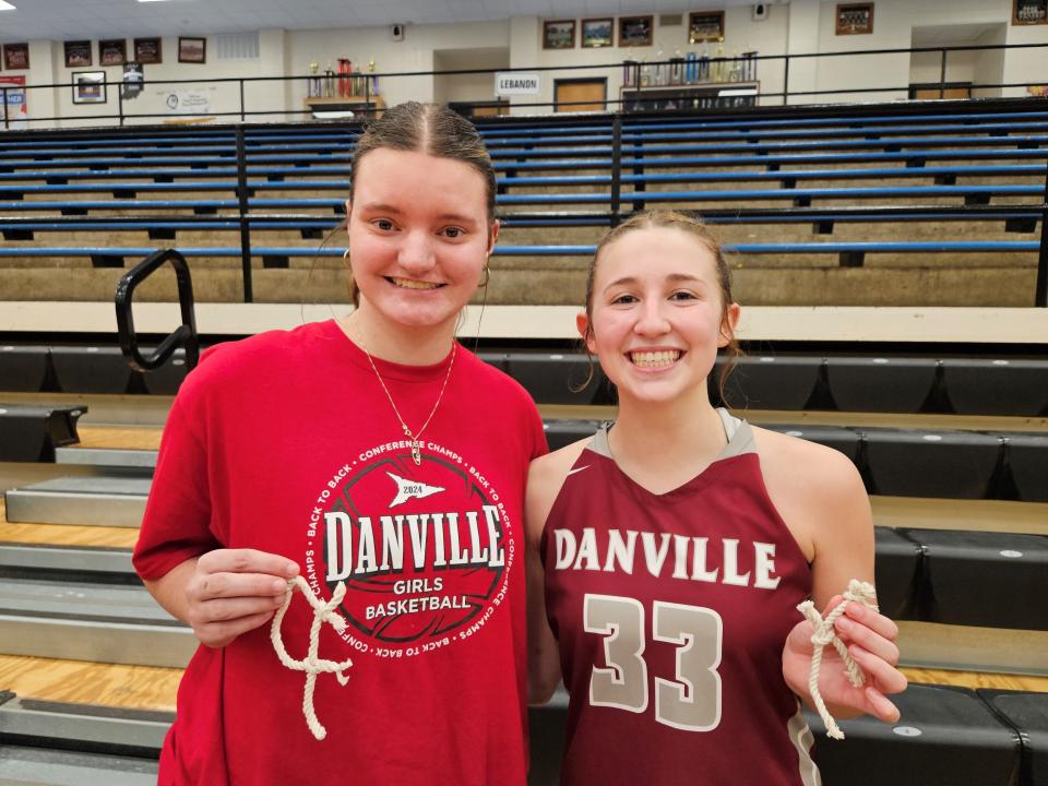 Danville senior Kooper Stone (left) and junior Emma Ancelet