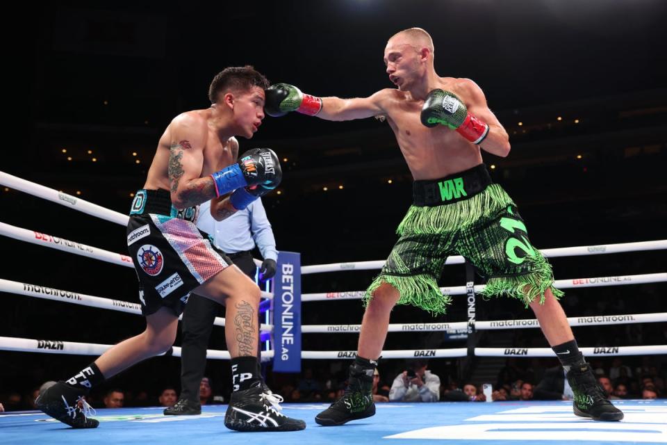 The first six rounds between Rodriguez (left) and Edwards were competitive (Getty Images)