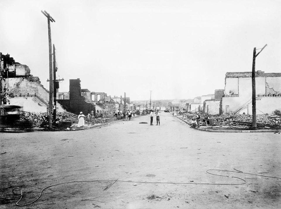 PHOTO:Devastation of Greenwood District after Race Riots, Tulsa, Oklahoma in June 1921. (Universal Images Group via Getty Images)