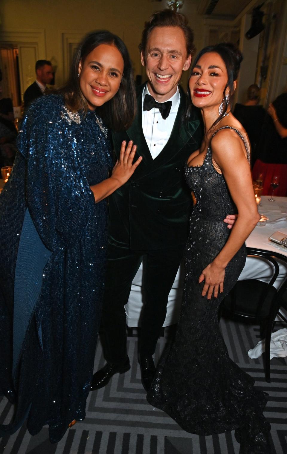 Zawe Ashton, Tom Hiddleston and Nicole Scherzinger attend The 67th Evening Standard Theatre Awards at Claridge's Hotel (Dave Benett)