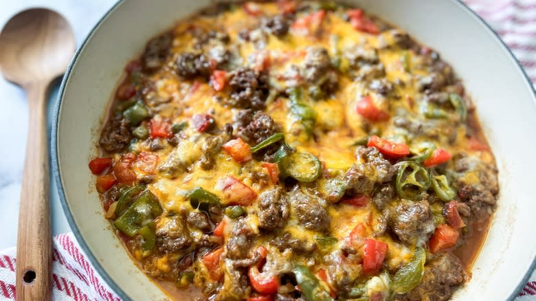 cheesy keto taco casserole