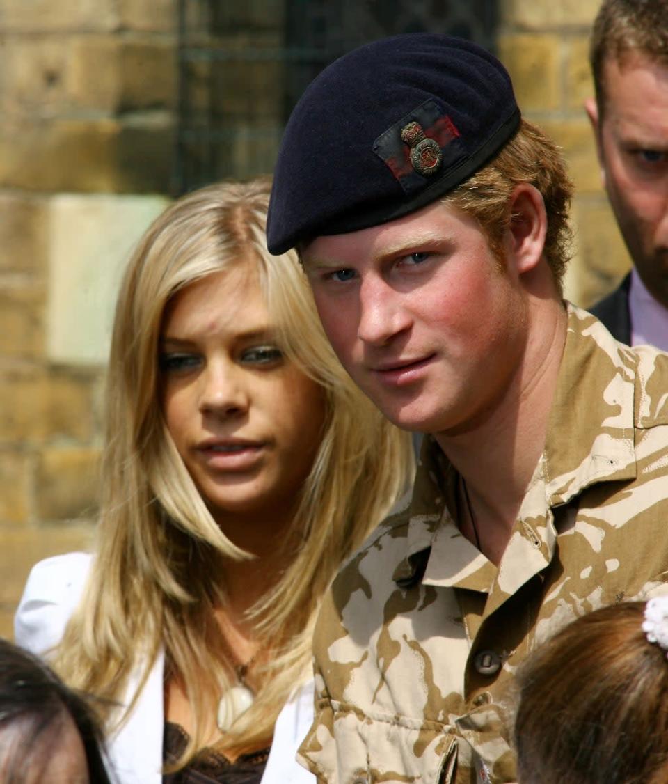 Chelsy with Harry at a service of remembrance in Windsor in 2008 (Getty)