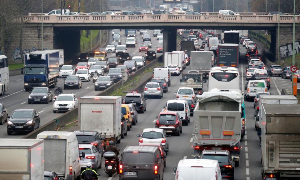 By rush hour on Friday there were 215 miles of traffic jams in Paris