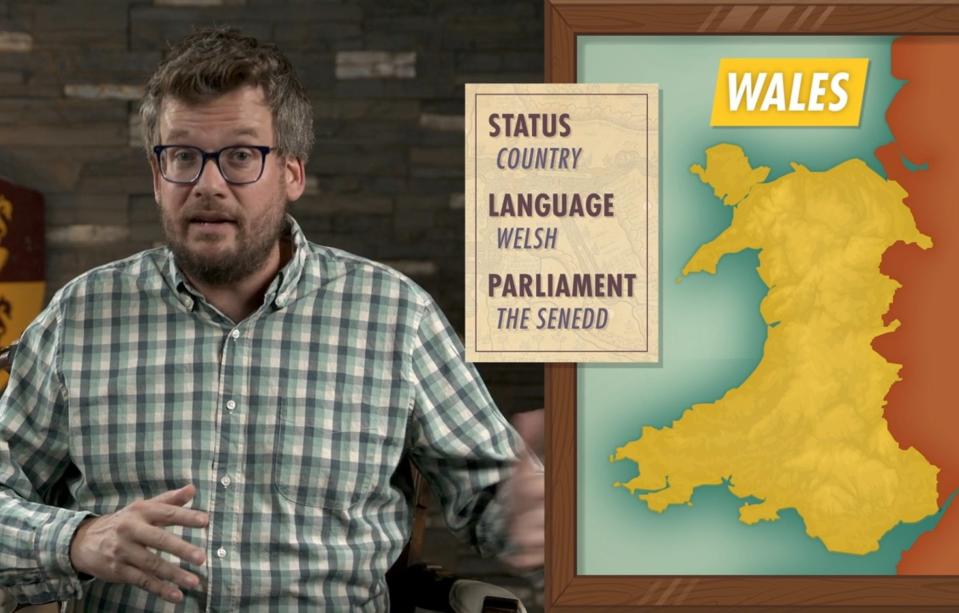 author John Green doing a crash course on Wales