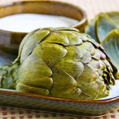 <strong>Get the <a href="http://www.kalynskitchen.com/2009/04/how-to-cook-artichokes-in-pressure.html">Pressure Cooker Artichokes recipe</a>&nbsp;from Kalyn's Kitchen</strong>
