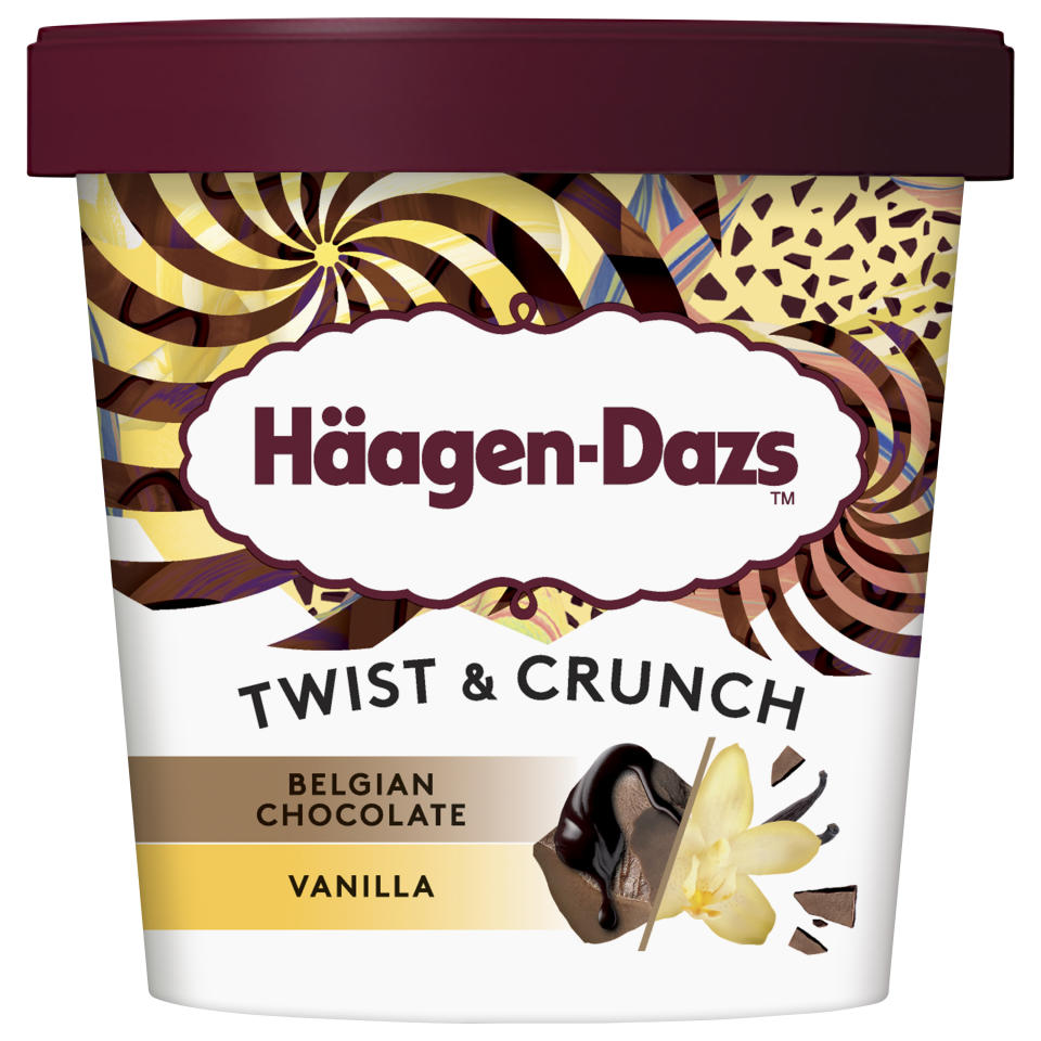 Häagen-Dazs 推全新扭紋脆脆系列 3款口味家庭裝/迷你杯/雪糕批超市便利店有售