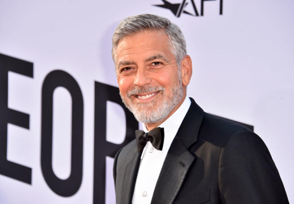 Closeup of George Clooney