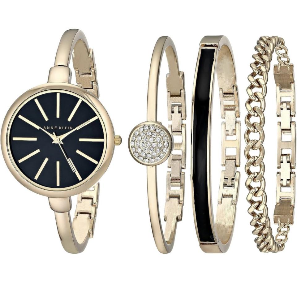 Set de reloj con pulseras de Anne Klein para mujer