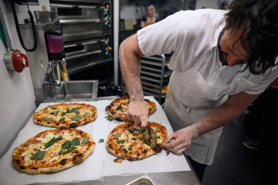 Leonti handmakes the pies himself on Monday nights. Stefano Giovannini for N.Y.Post