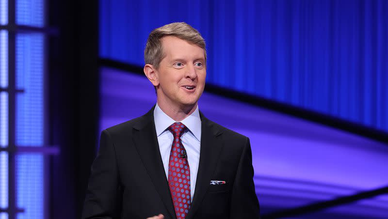 Ken Jennings as the host of “Jeopardy!”